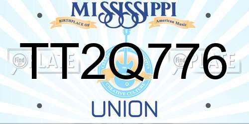 TT2Q776 Mississippi License Plate