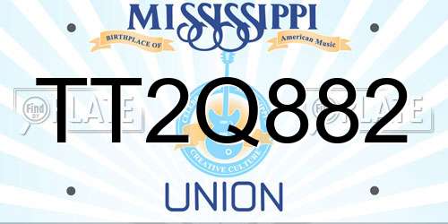 TT2Q882 Mississippi License Plate