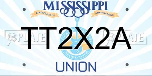 TT2X2A Mississippi License Plate