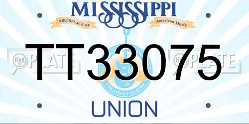 TT33075 Mississippi License Plate