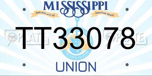 TT33078 Mississippi License Plate