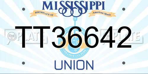 TT36642 Mississippi License Plate
