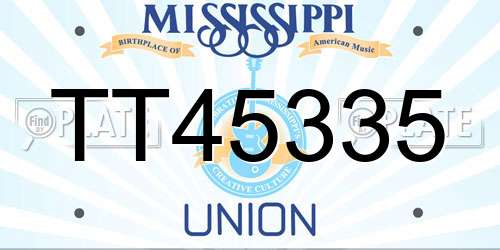 TT45335 Mississippi License Plate