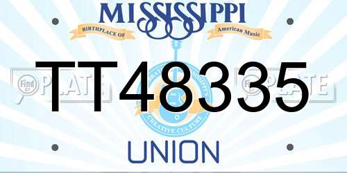 TT48335 Mississippi License Plate