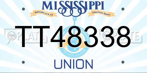 TT48338 Mississippi License Plate