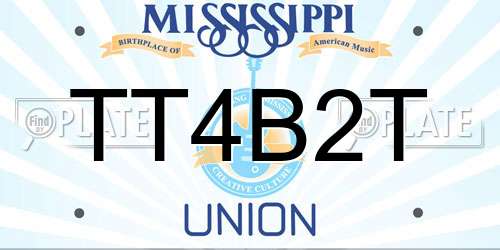 TT4B2T Mississippi License Plate