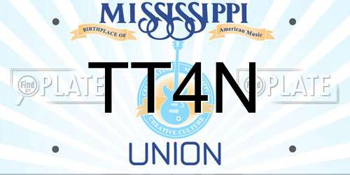 TT4N Mississippi License Plate