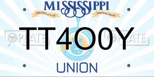 TT4O0Y Mississippi License Plate