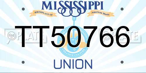 TT50766 Mississippi License Plate