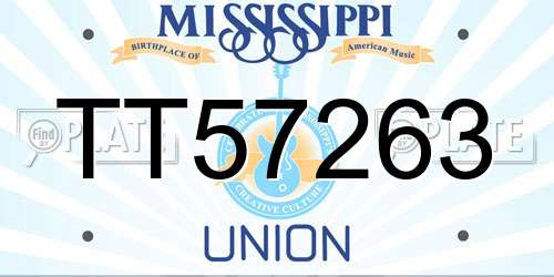 TT57263 Mississippi License Plate