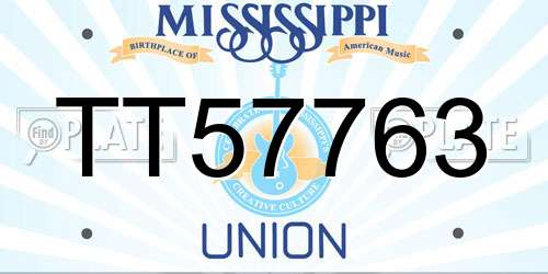 TT57763 Mississippi License Plate