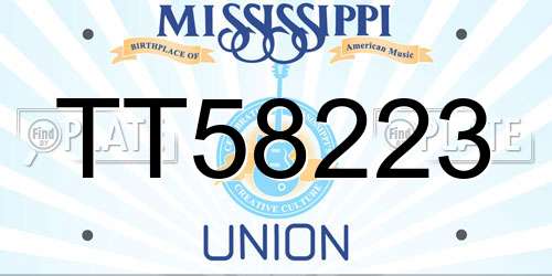 TT58223 Mississippi License Plate