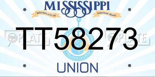 TT58273 Mississippi License Plate