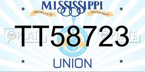 TT58723 Mississippi License Plate
