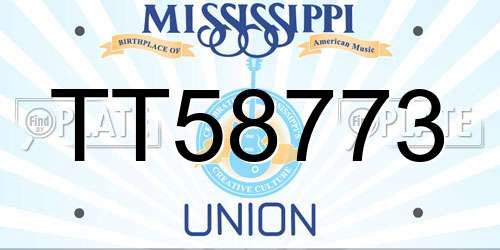 TT58773 Mississippi License Plate