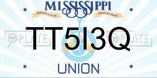 TT5I3Q Mississippi License Plate