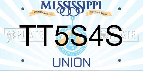 TT5S4S Mississippi License Plate