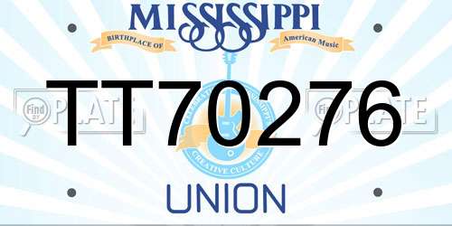 TT70276 Mississippi License Plate