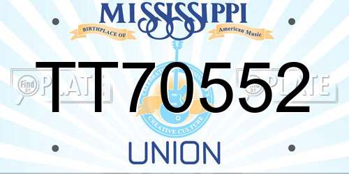TT70552 Mississippi License Plate