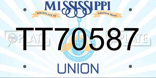TT70587 Mississippi License Plate