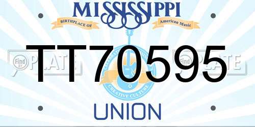 TT70595 Mississippi License Plate