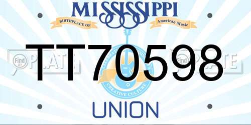TT70598 Mississippi License Plate