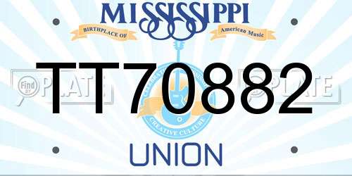 TT70882 Mississippi License Plate