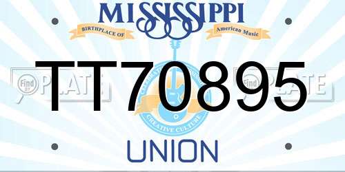 TT70895 Mississippi License Plate