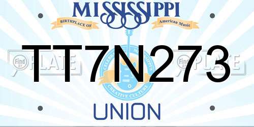 TT7N273 Mississippi License Plate