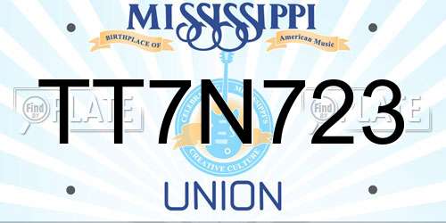 TT7N723 Mississippi License Plate