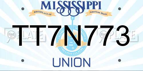TT7N773 Mississippi License Plate