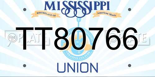 TT80766 Mississippi License Plate