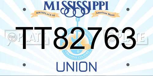 TT82763 Mississippi License Plate