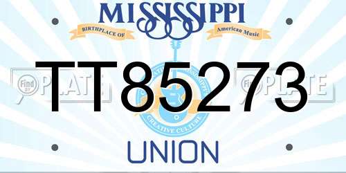 TT85273 Mississippi License Plate