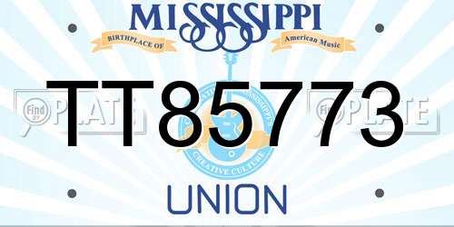 TT85773 Mississippi License Plate