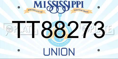 TT88273 Mississippi License Plate