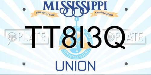 TT8I3Q Mississippi License Plate