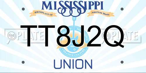 TT8J2Q Mississippi License Plate