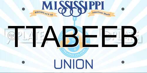 TTABEEB Mississippi License Plate