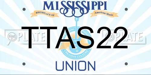 TTAS22 Mississippi License Plate