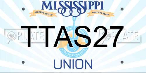 TTAS27 Mississippi License Plate