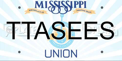 TTASEES Mississippi License Plate