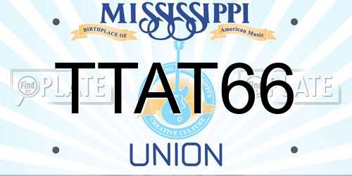 TTAT66 Mississippi License Plate