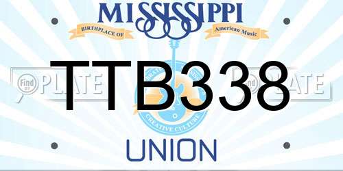 TTB338 Mississippi License Plate