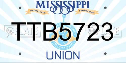 TTB5723 Mississippi License Plate
