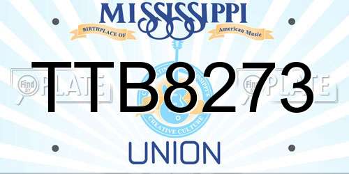TTB8273 Mississippi License Plate