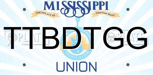 TTBDTGG Mississippi License Plate