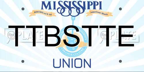 TTBSTTE Mississippi License Plate