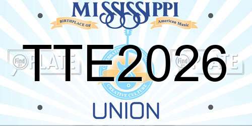 TTE2026 Mississippi License Plate