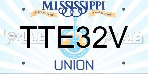 TTE32V Mississippi License Plate